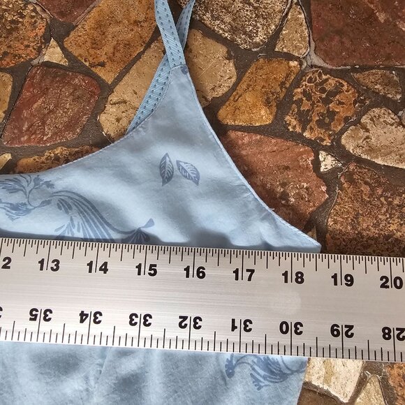Organic Cotton Light Blue Sundress With Floral Patterns Womans Large Horny Toad - Picture 8 of 10
